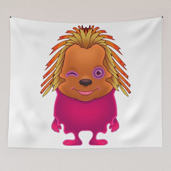 Item preview, Neon Wink Monster in Pink Dress designed and sold by AirCrayons27.