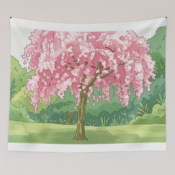 Item preview, Pink Weeping Cherry in Park designed and sold by AirCrayons27.