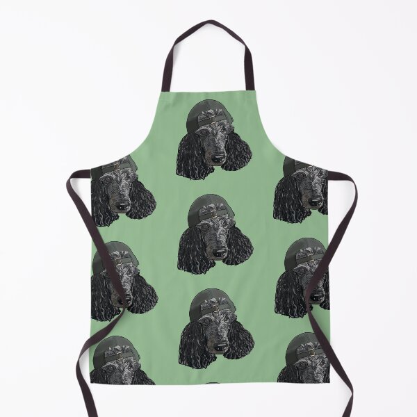 Item preview, Black Standard Poodle wearing a green hat backwards designed and sold by Kittyher18.
