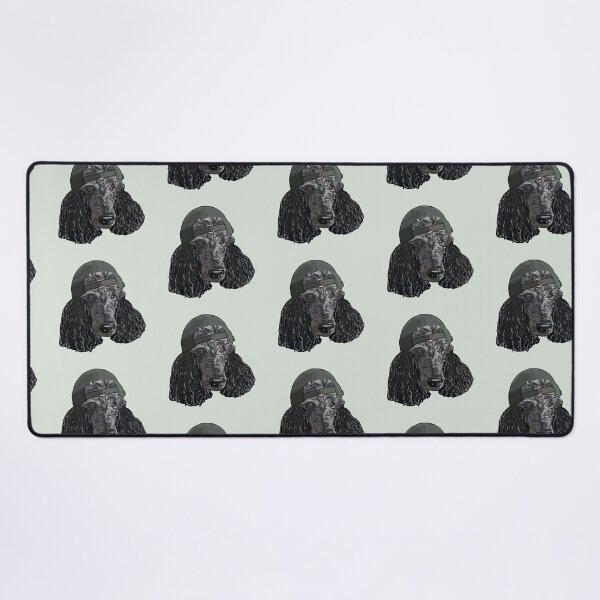 Item preview, Black Standard Poodle wearing a green hat backwards designed and sold by Kittyher18.