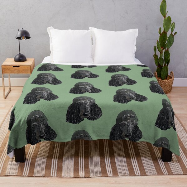 Item preview, Black Standard Poodle wearing a green hat backwards designed and sold by Kittyher18.