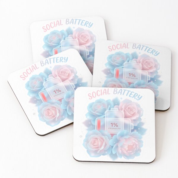 Item preview, Dreamy Floral Social Battery Critically Low Introvert Art designed and sold by EKHOAISTORE.