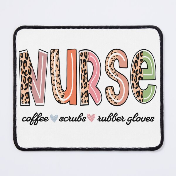 Item preview, NURSE - coffee scrubs rubber gloves designed and sold by A Texas Belle Designs.