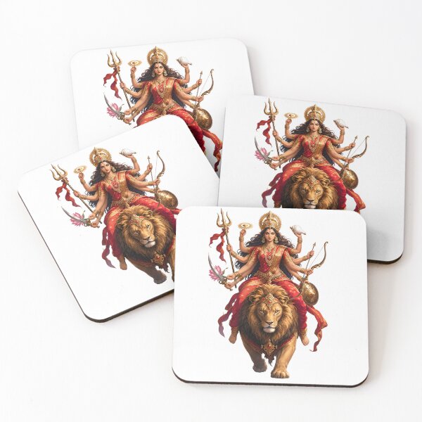 Item preview, Durga Warrior Goddess Hindu Deity Lion Fighter Art designed and sold by Sovira Studio .