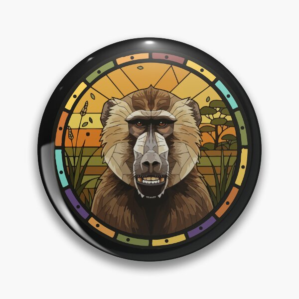 Item preview, Stained Glass Baboon African Safari Wildlife Art designed and sold by d247.