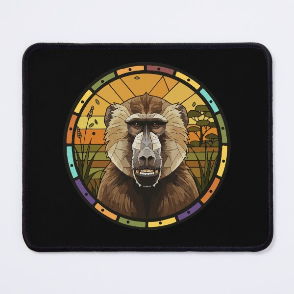 Item preview, Stained Glass Baboon African Safari Wildlife Art designed and sold by d247.