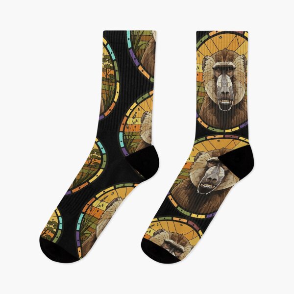 Item preview, Stained Glass Baboon African Safari Wildlife Art designed and sold by d247.