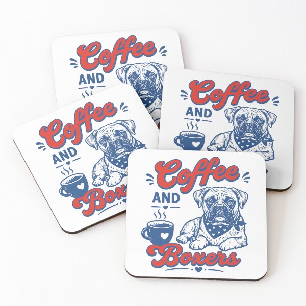 Item preview, Coffee and Boxers – Retro Boxer Dog Mom Funny Boxer Mom Gift designed and sold by gunaone-design.