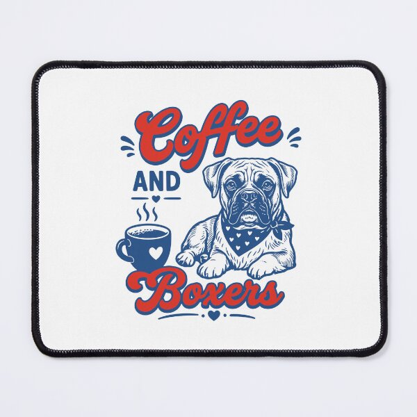 Item preview, Coffee and Boxers – Retro Boxer Dog Mom Funny Boxer Mom Gift designed and sold by gunaone-design.