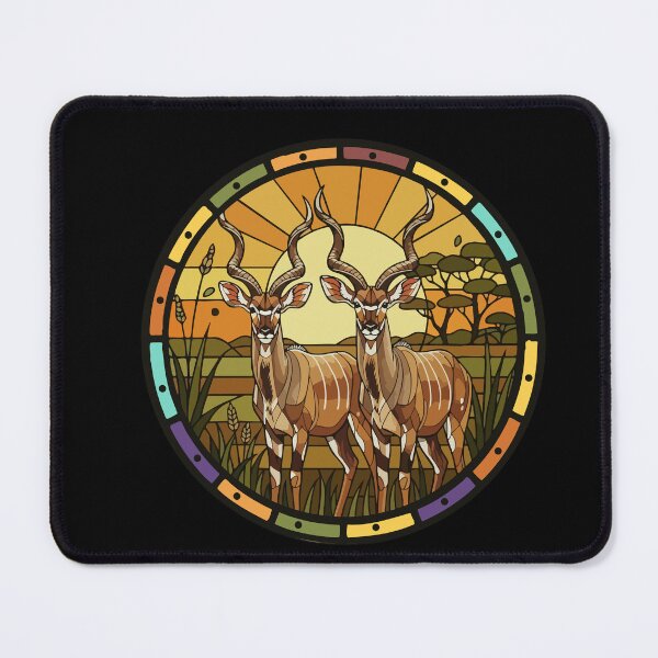 Item preview, African Kudu Antelope Stained Glass Art designed and sold by d247.
