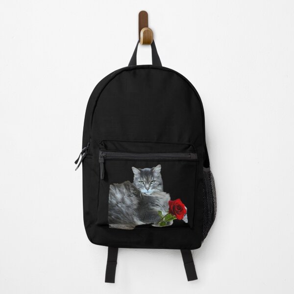 Item preview, Majestic Maine Coon Cat with Red Rose - Dark Aesthetic designed and sold by shakefuse.
