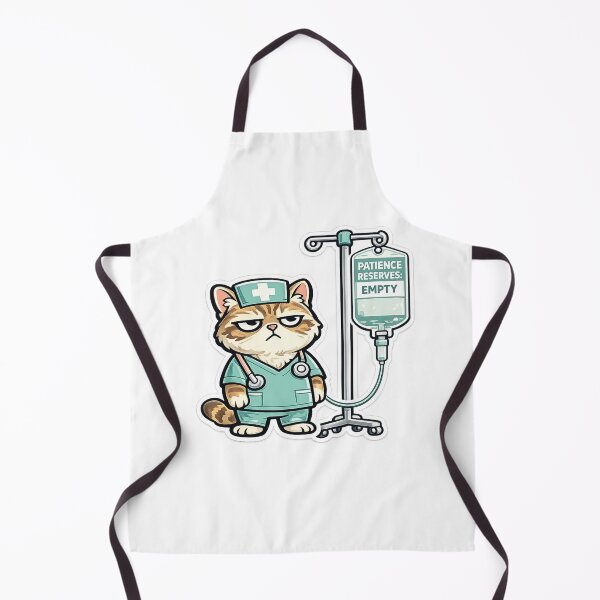 Item preview, Grumpy Tabby Cat Nurse Medical Healthcare Worker Gift designed and sold by Gentlestate.