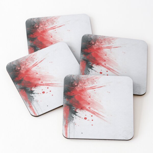Item preview, Dynamic Red Black Abstract Splash - Textured Red Palette No.15 designed and sold by SlowRegardArt.