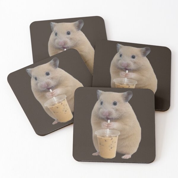Item preview, Cute Hamster Drinking Iced Coffee designed and sold by Spring Things.
