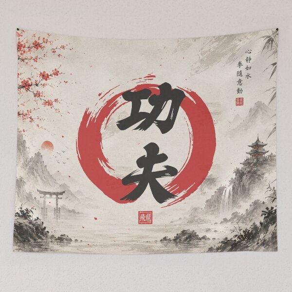 Item preview, Kung Fu Fist Zen Enso Traditional Martial Arts designed and sold by Fei Long Design Hub.