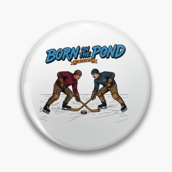 Item preview, Born On The Pond True Hockey Roots Vintage Illustration designed and sold by AMSPHY.