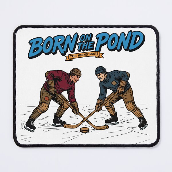 Item preview, Born On The Pond True Hockey Roots Vintage Illustration designed and sold by AMSPHY.