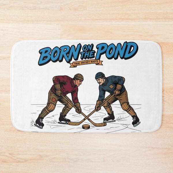 Item preview, Born On The Pond True Hockey Roots Vintage Illustration designed and sold by AMSPHY.