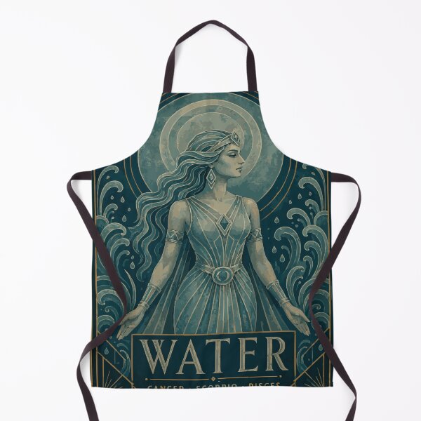 Item preview, Water Element Art Deco - Vintage Celestial Goddess designed and sold by CharaFei.Art.