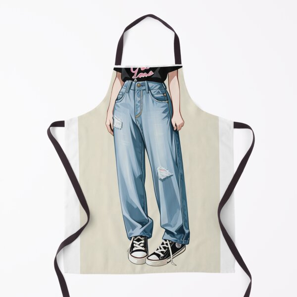 Item preview, Fashion - Casual outfit black tee distressed jeans designed and sold by AnimeShin.