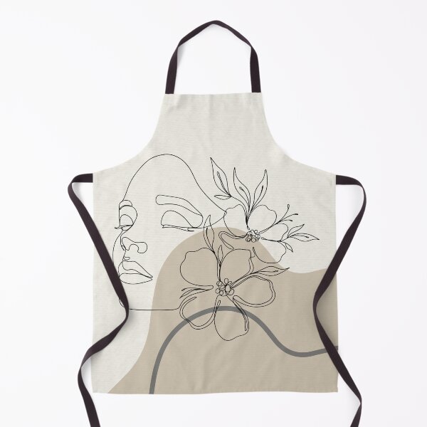 Item preview, Minimalist Woman Face Line Art with Flowers and Organic Shapes - Abstract Boho Female Portrait designed and sold by Mora Lisa.