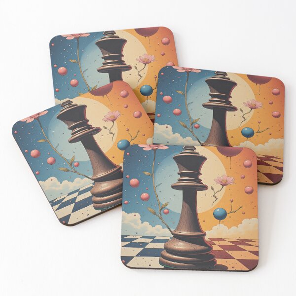 Item preview, Royal chess piece amidst surreal flowers and balloons designed and sold by Mianku | Für das Leben.