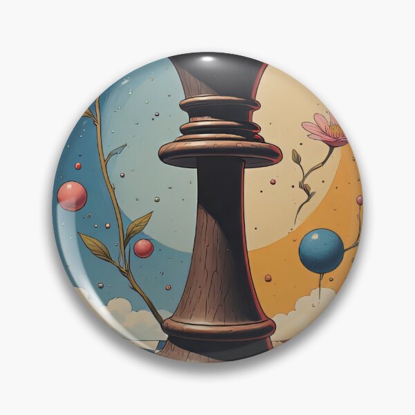 Item preview, Royal chess piece amidst surreal flowers and balloons designed and sold by Mianku | Für das Leben.