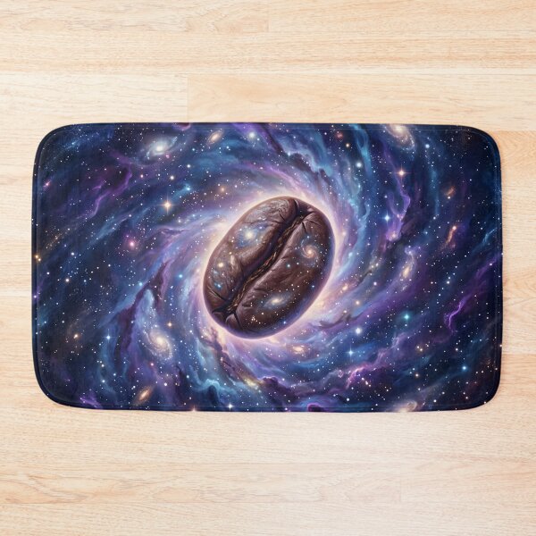 Item preview, Coffee bean suspended in a swirling nebula designed and sold by Marcu Ioachim.