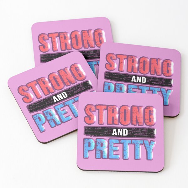Item preview, Strong and Pretty Gym Girl Motivation Fitness Quote Gift designed and sold by AstronautMerch.