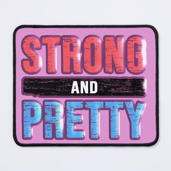 Item preview, Strong and Pretty Gym Girl Motivation Fitness Quote Gift designed and sold by AstronautMerch.