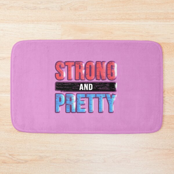 Item preview, Strong and Pretty Gym Girl Motivation Fitness Quote Gift designed and sold by AstronautMerch.