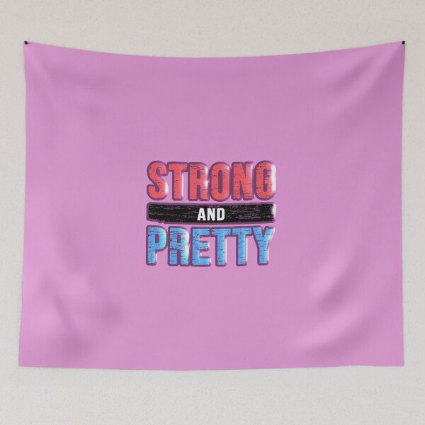 Item preview, Strong and Pretty Gym Girl Motivation Fitness Quote Gift designed and sold by AstronautMerch.