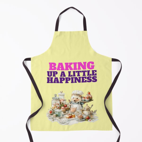 Item preview, Baking up a little happiness (saying with hedgehog) designed and sold by Mauswohn.