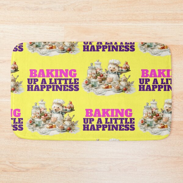 Item preview, Baking up a little happiness (saying with hedgehog) designed and sold by Mauswohn.