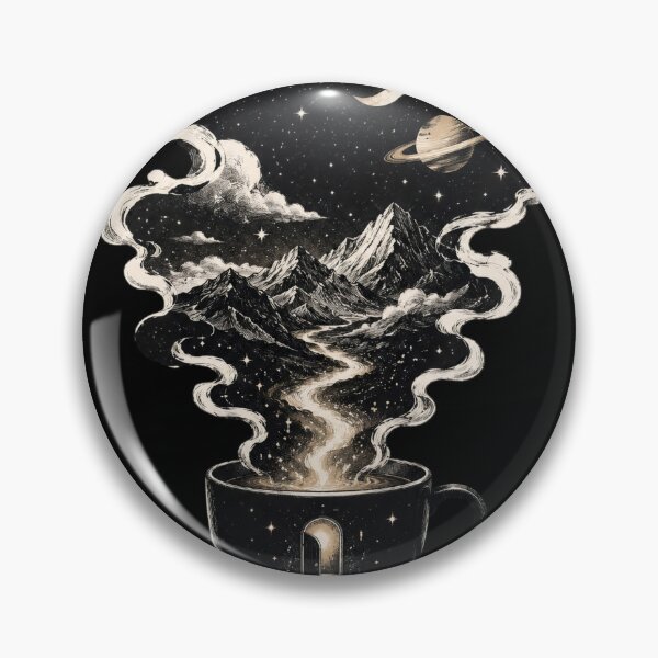 Item preview, Cosmic Coffee Portal - Celestial Universe in a Cup designed and sold by RandomCapyshop.