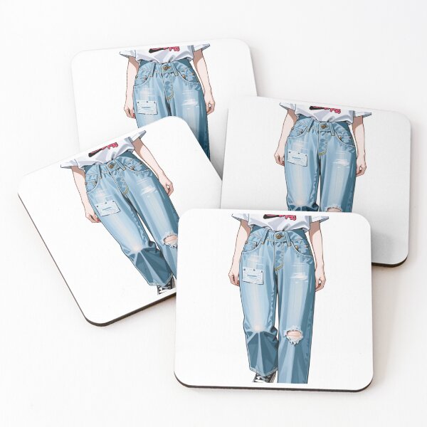 Item preview, Fashion - Casual outfit white tee distressed jeans designed and sold by AnimeShin.