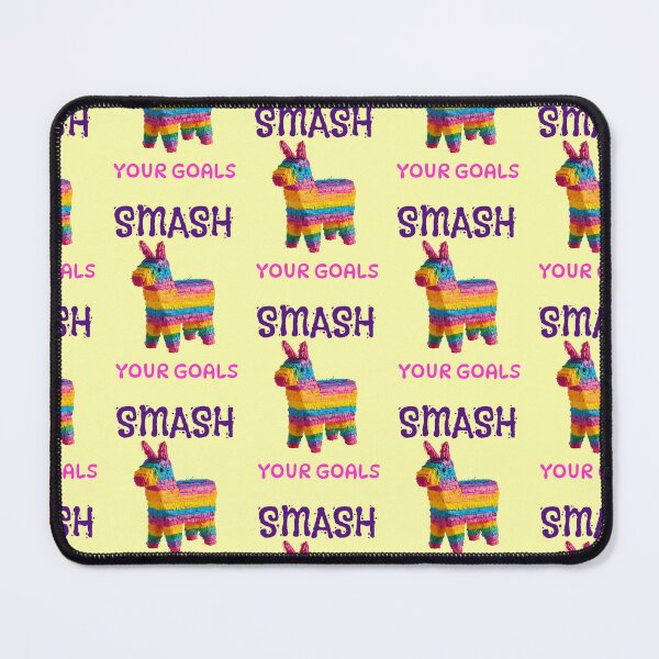 Item preview, "Smash your goals" slogan with colorful piñata designed and sold by Mauswohn.