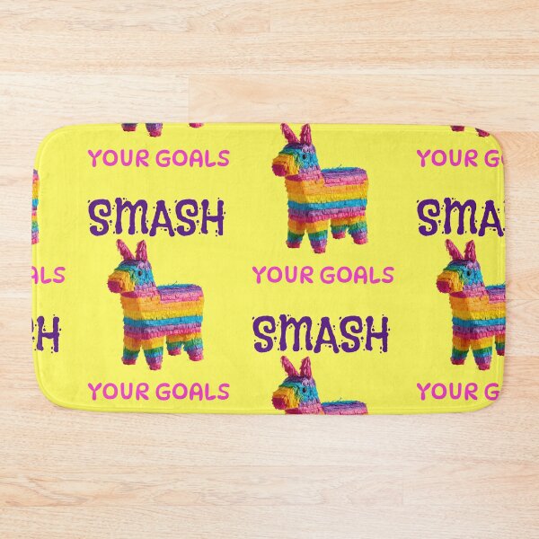 Item preview, "Smash your goals" slogan with colorful piñata designed and sold by Mauswohn.