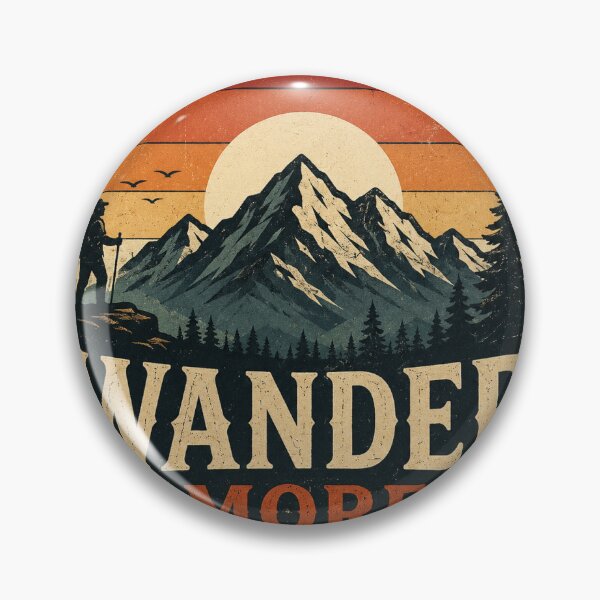 Item preview, Vintage Wander More Mountain Hiking Adventure designed and sold by tommytvkids.