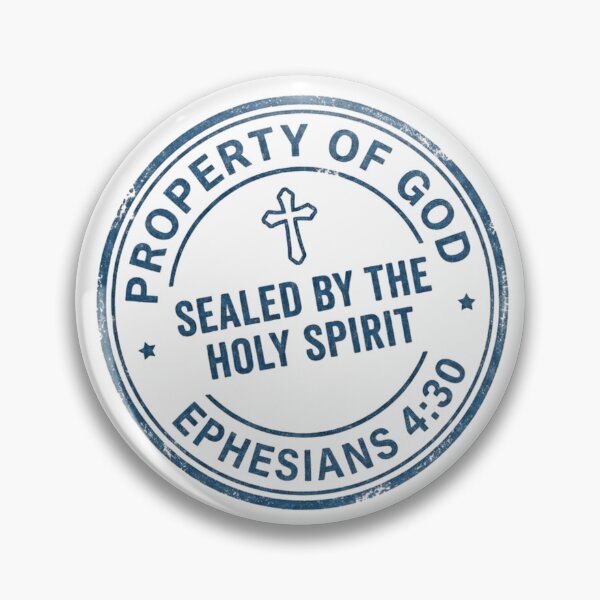 Item preview, God's Property” Christian Badge - Minimalist Blue Design - Badge Edition designed and sold by ByJeffro.