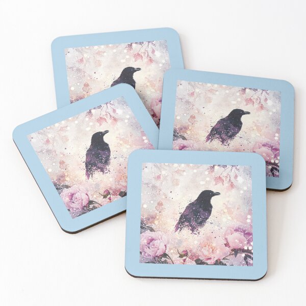 Item preview, Raven Watercolor Flowers Art  designed and sold by FoulPoint.