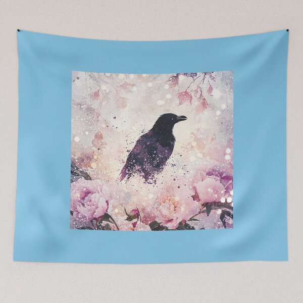 Item preview, Raven Watercolor Flowers Art  designed and sold by FoulPoint.