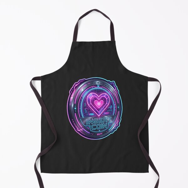 Item preview, Insert Coin Retro Arcade Token Neon Heart Gaming Coin designed and sold by RetroRewind Studio.