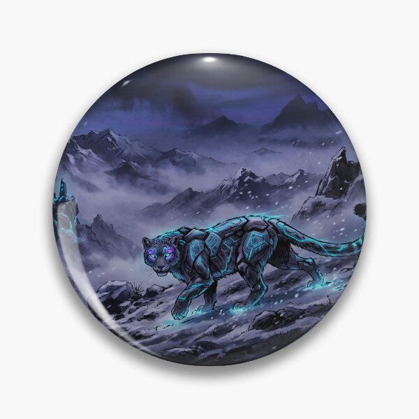 Item preview, Cyberpunk Japanese Sumie Cyan Snow Leopard Mountains designed and sold by Osmose-Studio.