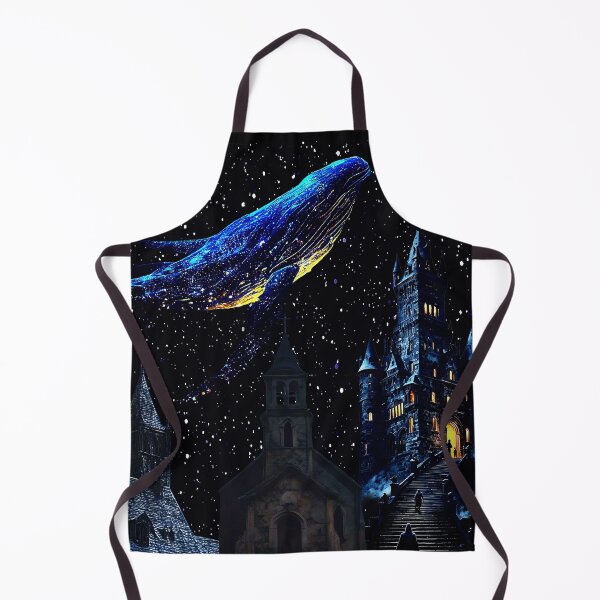 Item preview, Cosmic Whale over Gothic castle designed and sold by FahdSpaceArt.