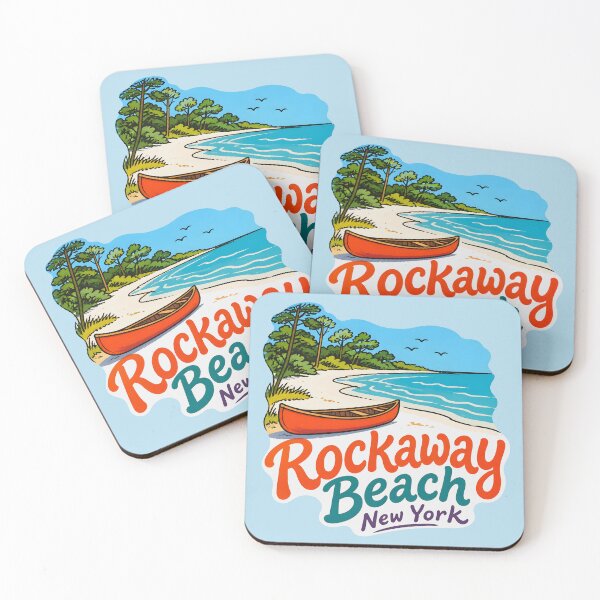 Item preview, Rockaway Beach NY Cute Retro Canoe  designed and sold by HowToCanadian.