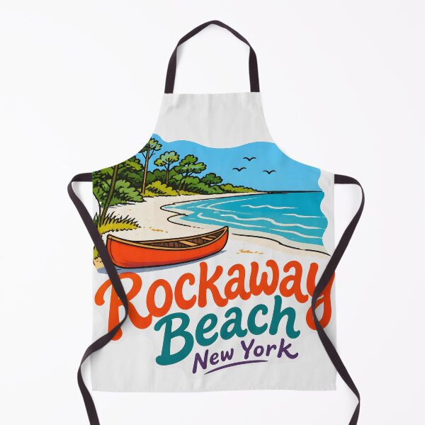 Item preview, Rockaway Beach NY Cute Retro Canoe designed and sold by HowToCanadian.