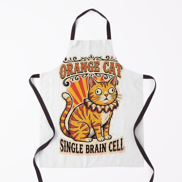 Item preview, Vintage Circus Orange Cat Single Brain Cell Feline Humor designed and sold by EKHOAISTORE.