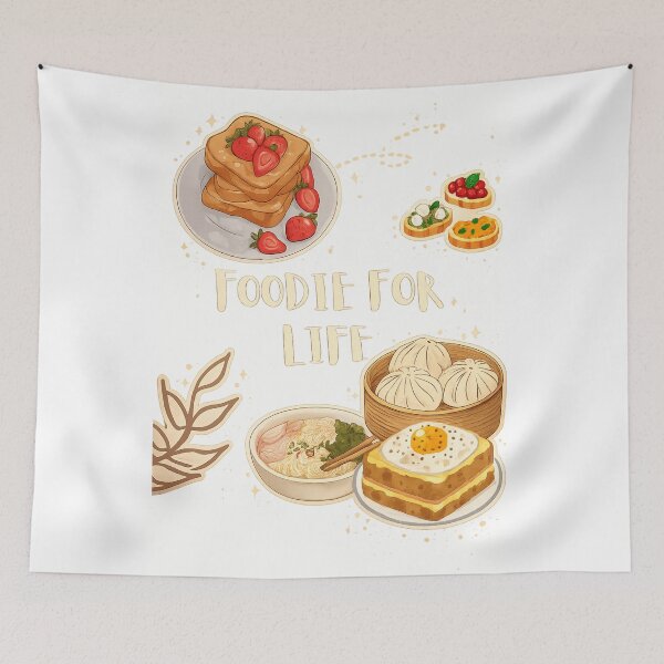 Item preview, Foodie for Life – Cute Food Lover Watercolor Aesthetic Design designed and sold by ravenRM.
