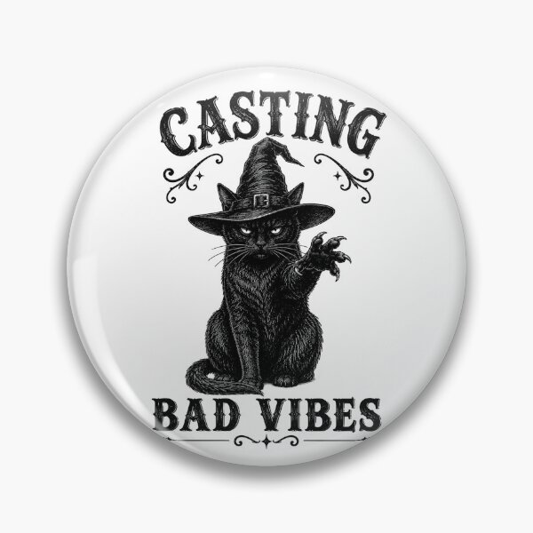 Item preview, Casting Bad Vibes Black Cat Witchy Shirt designed and sold by Lichtisign.